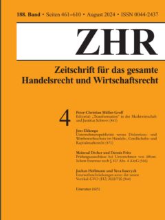 Zum Artikel "Just published: Hoffmann/Iosevych, Internetbeschränkungen unter der neuen Vertikal-GVO (EU) 2022/720, ZHR 188 (2024), 564 ff."